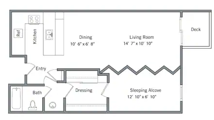 Unit G313 F119 floor plan